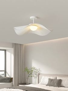 IGDL ครีมลมห้องนอนโคมไฟเพดานที่เรียบง่ายทันสมัยฝรั่งเศสรับประทานอาหารห้องนั่งเล่นเล่นแสงออกแบบร้านขายเสื้อผ้าหมวกฟางจี้แสง