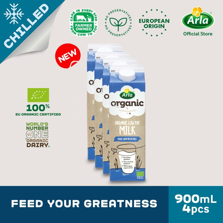 Arla Organic Fresh Low Fat Milk 900ml 4-Pack | Lazada PH