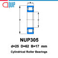 NUP205 NUP305 ตลับลูกปืนเม็ดทรงกระบอก Cylindrical Roller Bearings / NU / NUP205EM NUP305EM. 