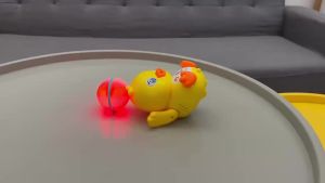 New light and music electric universal stunt duck with ball-kicking feature 360 360-degree rotating cartoon duck childrens toy