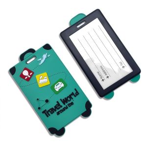 Smile.bird tag bagasi PVC boarding pass kartun tag gantung  label tas tangan dengan tali