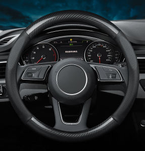 Kia Car Steering Wheel Cover Non-slip Breathable Logo Accessories 38cm for Cerato Forte Optima Picanto Sorento Sportage Seltos Stinger K2 K3 K4 K5 K9 KX3 KX5 KX7