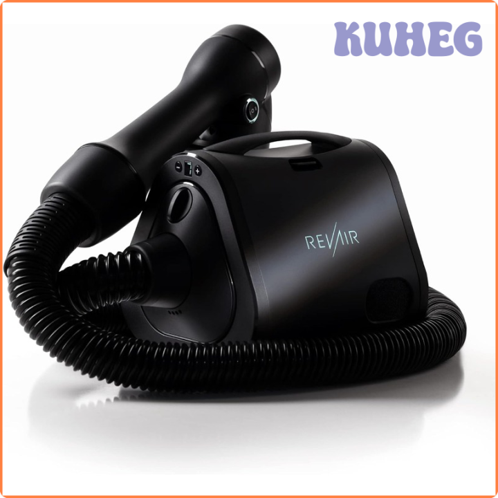 KUHEG RevAir Reverse-Air Dryer, 800 Watts, Black, Vacuum Hair