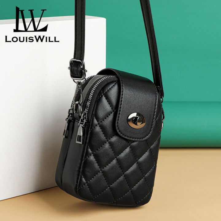 LouisWill Fashion Women Bag Vintage Handbags PU New Trendy Fashion Mini Bag  Korean Style Ladies Shoulder Bag Shoulder Bag Women's Round Cross Body