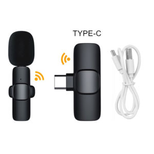Wireless Lavalier Microphone For iPhone Android Phone Mini Wireless Mic Recording With YouTube Facebook Vlog TikTok Live Broadcast