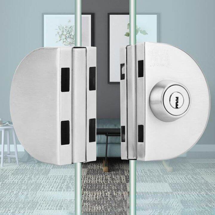 Stainless Steel Double Bolts Lock for Glass Doors with Sliding Control ...