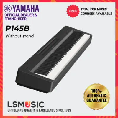 Yamaha P-145B/ P145B / P-145BT 88 - Key Digital Piano | Compact Portable | GHC Keyboard | Bluetooth (BT Model Only)