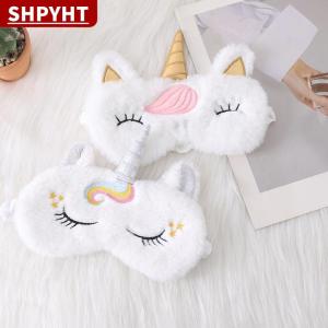 [COD] SHPYHT TOY Plush Eyepatch Sleeping Blindfold For Travel Rest Soft Sleeping Mask Eye Masks Cute Glitter Unicorn Eye Cover