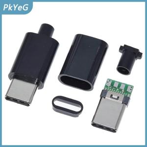 PkYeG 1 Bộ thiết bị đầu cuối điện hàn tự làm phụ kiện Loại C USB 3.1 3A sạc nhanh kết nối USB Loại C kết nối nam cắm