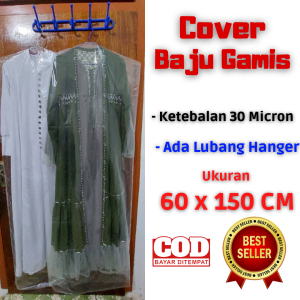 Plastik Gantungan Baju Gaun Pakaian Gamis Panjang / Plastik Baju Gantung Anti Debu/Plastik Pelindung Baju Gantung/Cover Pelindung Baju Anti Debu/Plastik Gamis Gantung/Plastik Pelindung Baju Gantung Gamis