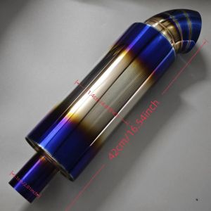Car modified exhaust pipe stainless steel plated blue personality DIY welding use sports car sound