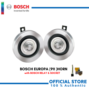 Bosch Europa Horn 12V (Silver) 375/300Hz (0-320-223-911) with RELAY & SOCKET