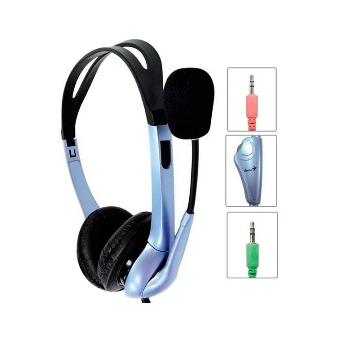 Genius 495 Genius Hs-04s Noise Cancelling Headset Headphone For Desktop Pc ...