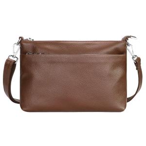Royal Bagger Womens Solid Color Crossbody Bags Genuine Leather Small Square Bag Large Capacity Commuting Shoulder Purse 1913