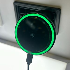 Equinox magnetic phone holder with wireless fast-charging and cooling tech
