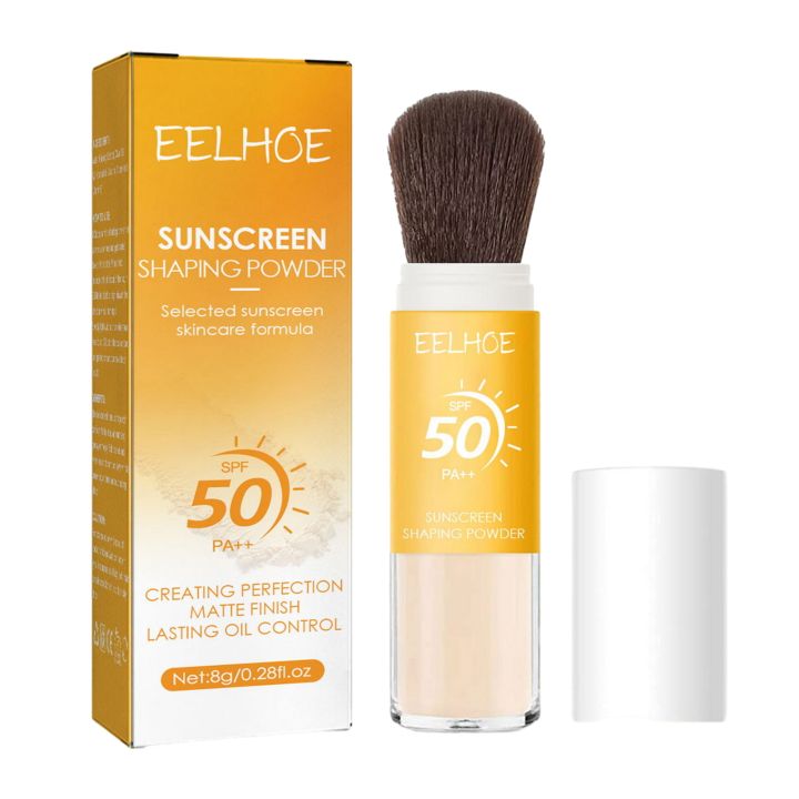 Loose Powder with Brush Loose Powder for Smooth Makeup Waterproof Matte Setting Powder with Brush Applicator Long-lasting Oil-control Makeup for Women Professional Cosmetics