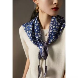 Imitation Silk Cashew Floral Silk Scarf Literary Style Versatile Accessory Womens Waist Scarf Waist Triangle Scarf Belt