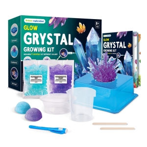 Glow in The Dark Science 3-in-1 DIY Glowing Slime Crystal Growth Plaster Doll Educational Toy Kid Experiment Set children day gift