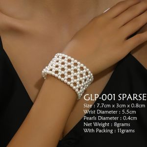 F4 Gelang Mutiara Elastis Aksesoris Fashion Elegant Minimalist Faux Pearl Elastic Bracelet GLP001
