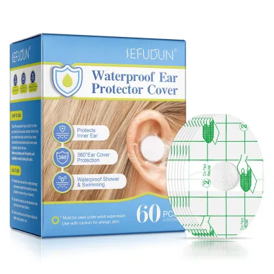 本地Calistouk 60pcs/box Waterproof Ear Patches Adult Children Bathing Hair Washing Ear Protector Cover Waterproof Ear Care Stickers