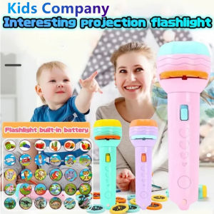 Childrens Projection Flashlight with 24 Pic Sleeping Story Book Flashlight Projector Torch Lamp Toy