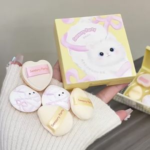 Sensory party Meow dream diary thumb powder puff set dry and wet dual-use fit non-powder-absorbing thumb sponge powder puff