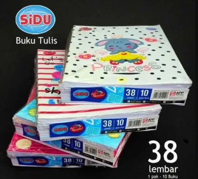 BUKU TULIS SIDU 38 LEMBAR / BUKU TULIS SEKOLAH ( 1 PACK ISI 10 Pcs )