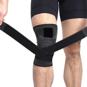 AOLIKES Pelindung Lutut Olahraga Knee Support Fitness L - A-7720 - Black