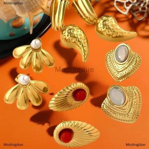[COD] Modingdue Fashion Gold Color Earrings Zircon Decoration Metal Dangle Earrings Vintage Hollow Drop Earrings Women Trendy Jewelry Gifts
