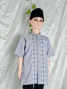 Baju Koko Anak Laki Lengan Pendek Katun Madinah Usia 5 6 7 8 9 Tahun