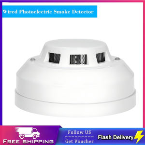 New High-Quality Wired Photoelectric Smoke Detector with Mosquito Control DC9-36V Fire Alarm System for Home Security