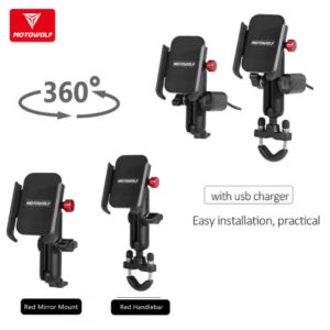 Motowolf V3 Holder HP Motowolf Stang Phone Holder Spion 360 Almunium