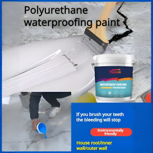 🚀💧 Rapid-Curing Polyurethane Waterproof Coating 1KG Large Capacity Industrial-Grade Durable Protection Layer Fast-Drying Exterior Coating 4 Colors Available