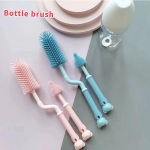Silicone Bottle Brush 360 Degree Rotation Baby Pacifier Cup Cleaning Brushes