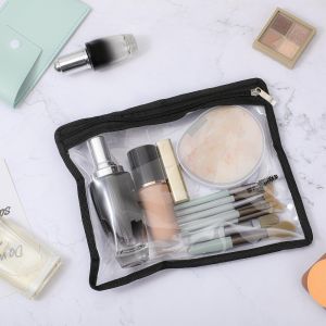 PVC Cosmetic Bag Transparent Multi-function Travel Passport Holder Portable Waterproof For Document Storage
