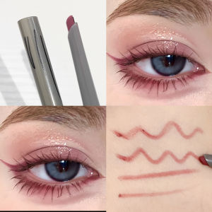 Dorisna ดินสอเจลอายไลนเนอร์กันน้ำผิวด้านสีน้ำตาลเรียบสีดำสีแดงคงทนแห้งเร็วที่เขียนขอบตาปากกาแต่งหน้า