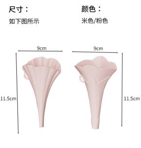 กรวยซิลิโคน แบบพับได้ ลายดอกไม้ แบบพกพา มั่นคง พร้อมก้านรองรับ สําหรับถ่ายโอนของเหลว