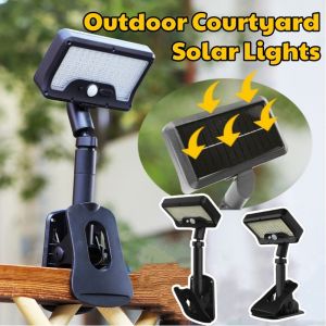 Outdoor Courtyard Solar Lights Clip Lamp USB Charging Motion Sensor Garden Eco-Friendly Solor Light