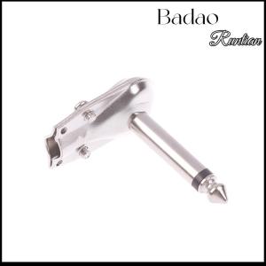 Badao แจ็คโมโน6.35มม. หัวมุมขวาแบบแบนเอฟเฟกต์กีตาร์ตัวผู้ขั้วต่อที่เหยียบตัวเชื่อมต่อไมโครโฟน