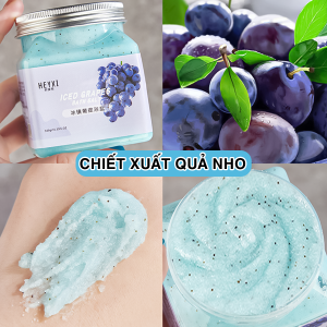 Muối Tắm Tẩy Tế Bào Da Chết Trái Cây HEYXI Hủ 350g – Loại Bỏ Da Chết Làm Sạch Sâu Lỗ Chân Lông Giảm Mụn Lưng Dưỡng Sáng Da