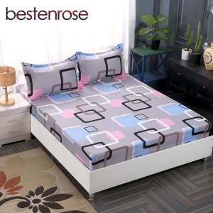 Bestenrose Premium Fitted 3 in 1 Bedsheet Non-slip fixed bed cover Single/Queen/King Size/120*200cm/150*200cm/180*200cm Suitable mattress(Depth)  5-23cm