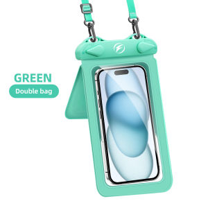 FONKEN Waterproof Phone Bag Double Warehouse IPX8 Underwater PVC Swimming Dry Bag For Max 7.5 inch Phone