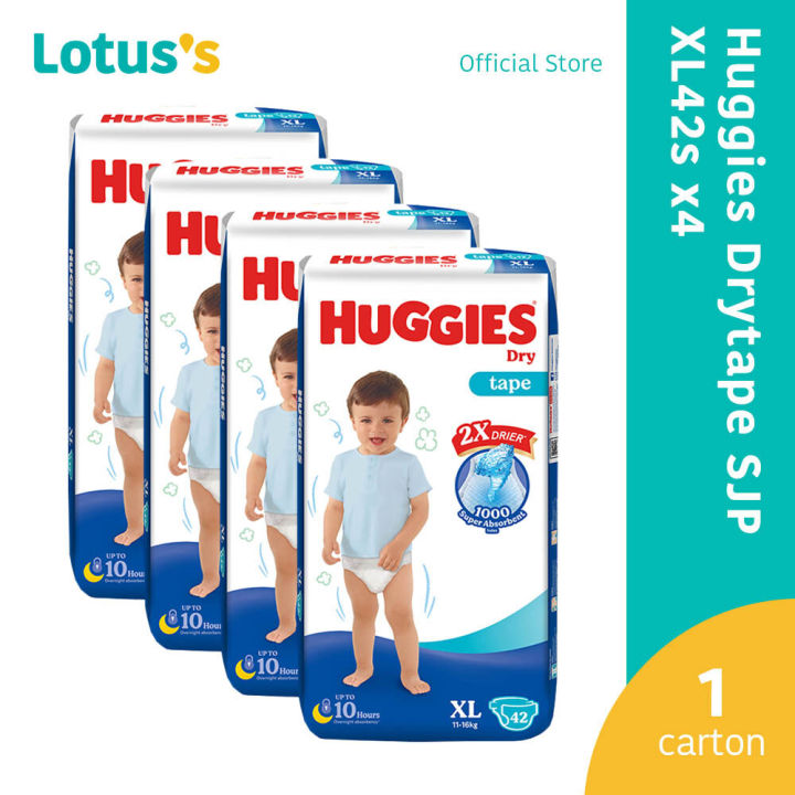 Huggies Dry Tape SJP XL (42 Pcs x Packs) Lazada