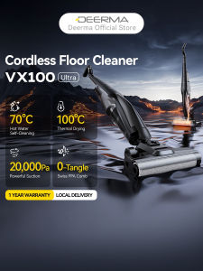 Deerma VX100 ULTRA Cordless Wet and Dry Vacuum Cleaner Self-cleaning Anti-tangling Hair 100℃ Drying
