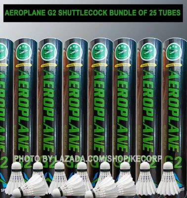 Aeroplane x25 tubes Shuttlecock - Wholesale - Red Green Black Blue
