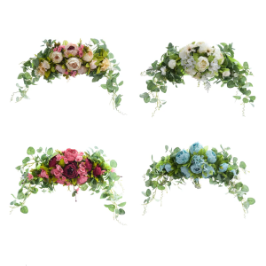 Artificial Flower Swag Wedding Welcome Sign Decoration for Wedding Arch Party Reception Backdrops Table Centerpieces