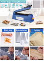 KIPRUN Impulse Heat Sealer Impulse Bag Sealer, 20CM Manual Poly Bag Heat Sealer Machine for Plastic Bags PE PP Bags, Portable Poly Bag Sealing Machine, with Adjustable Heating Mode. 