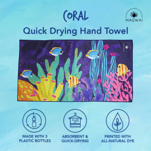 MAGWAI Hand Towel in Coral | Absorbent Quick-Drying & Multipurpose for Everyday