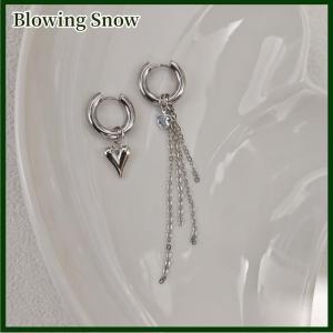 Blowing Punk Long Heart Star Pendant Earrings For Women Simple Fashion Geometric Circular Ear Buckle New Trendy Jewelry Gift