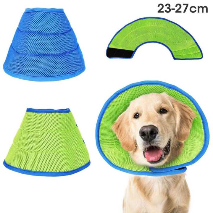 Dog Cone After Surgery Soft, Adjustable Breathable Recovery Dog Medical  Collar Anti-Bite/Lick Protection Neck Cone for Medium to Large Dogs and  Cats